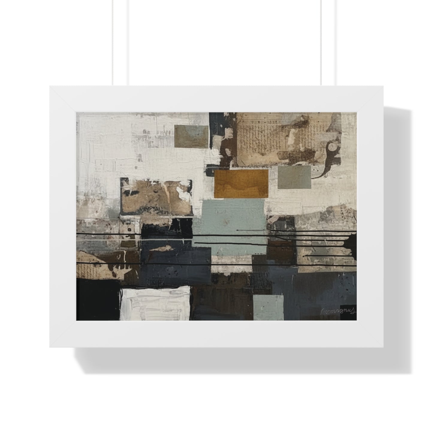 Modern Abstract Framed Poster, Minimalist Wall Art, By Vercmagnus