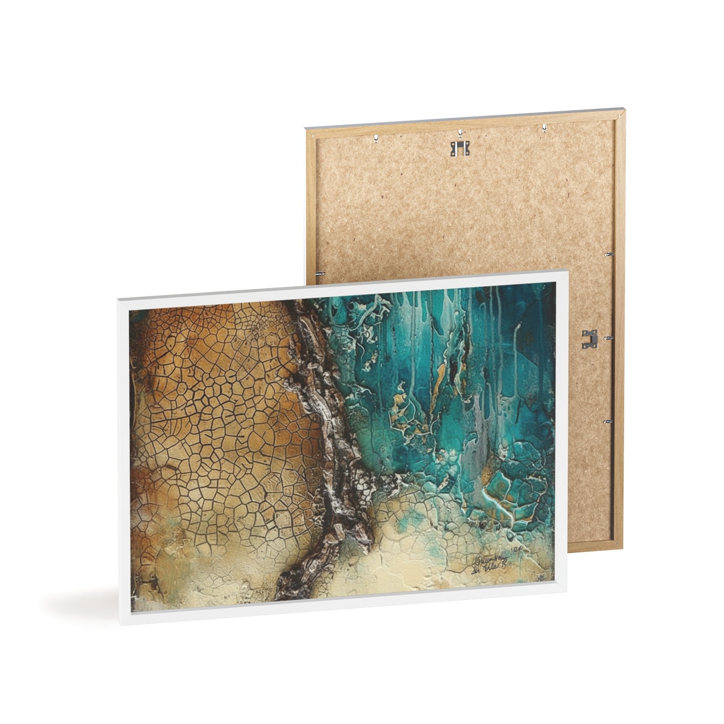 Rustic Framed Art Poster, Nature Inspired Wall Decor By QueenNoble
