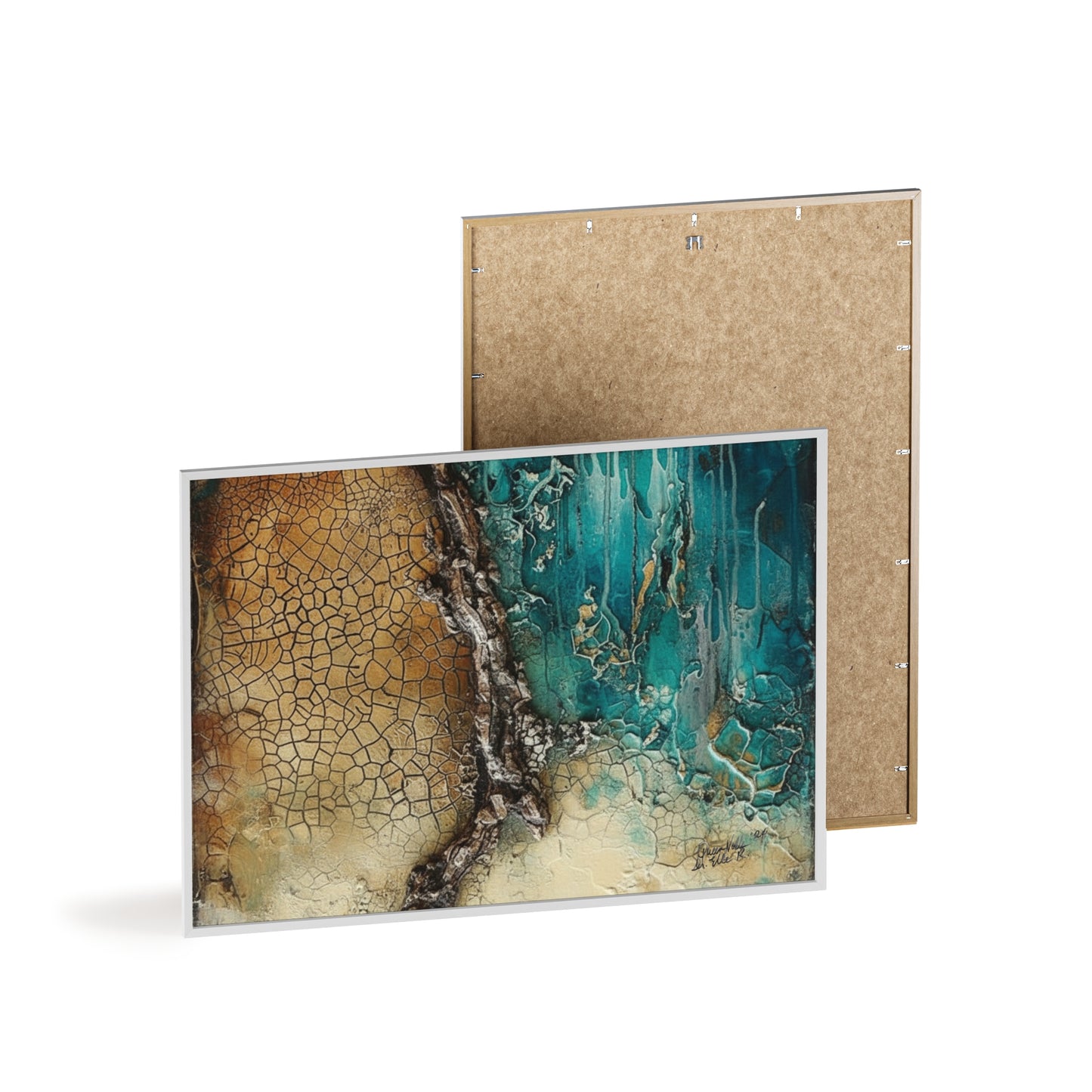 Rustic Framed Art Poster, Nature Inspired Wall Decor By QueenNoble