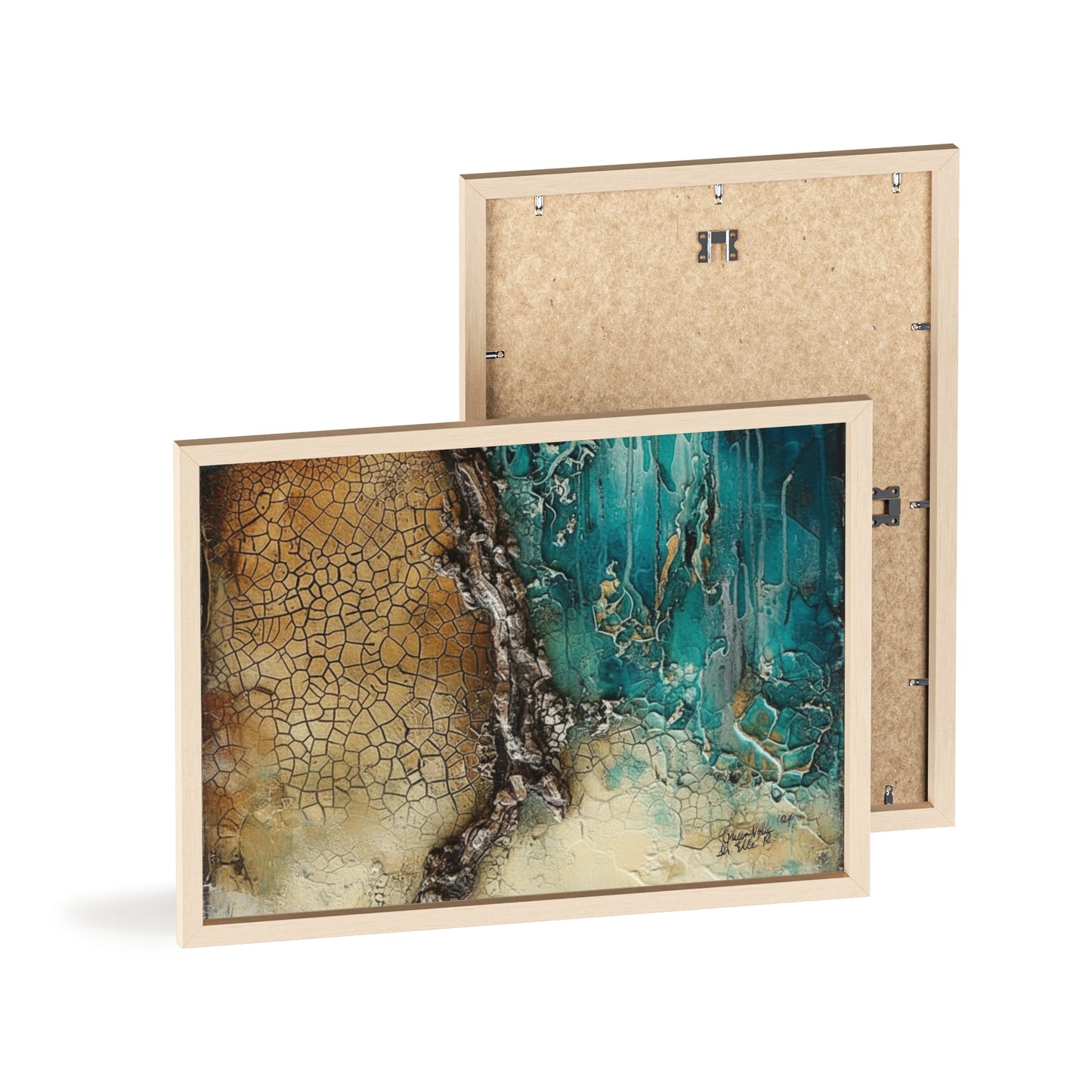 Rustic Framed Art Poster, Nature Inspired Wall Decor By QueenNoble