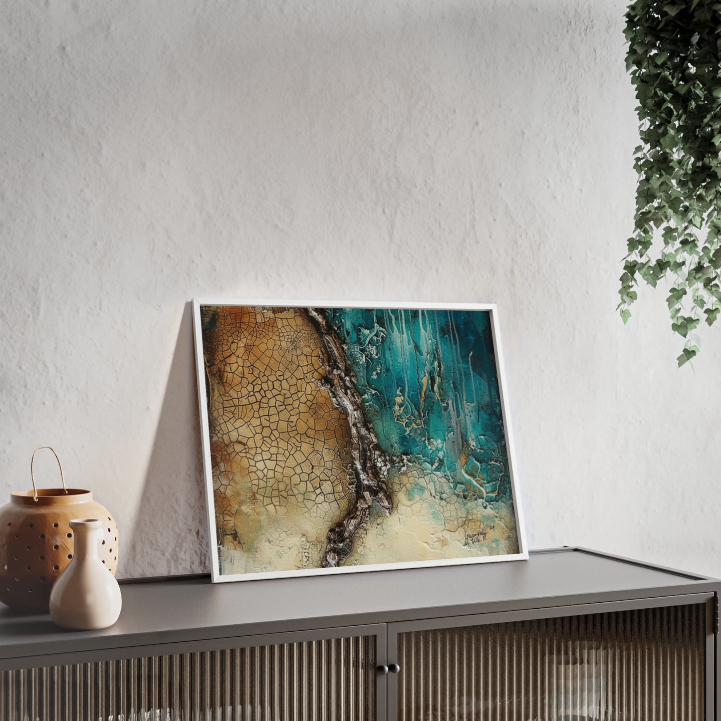 Rustic Framed Art Poster, Nature Inspired Wall Decor By QueenNoble