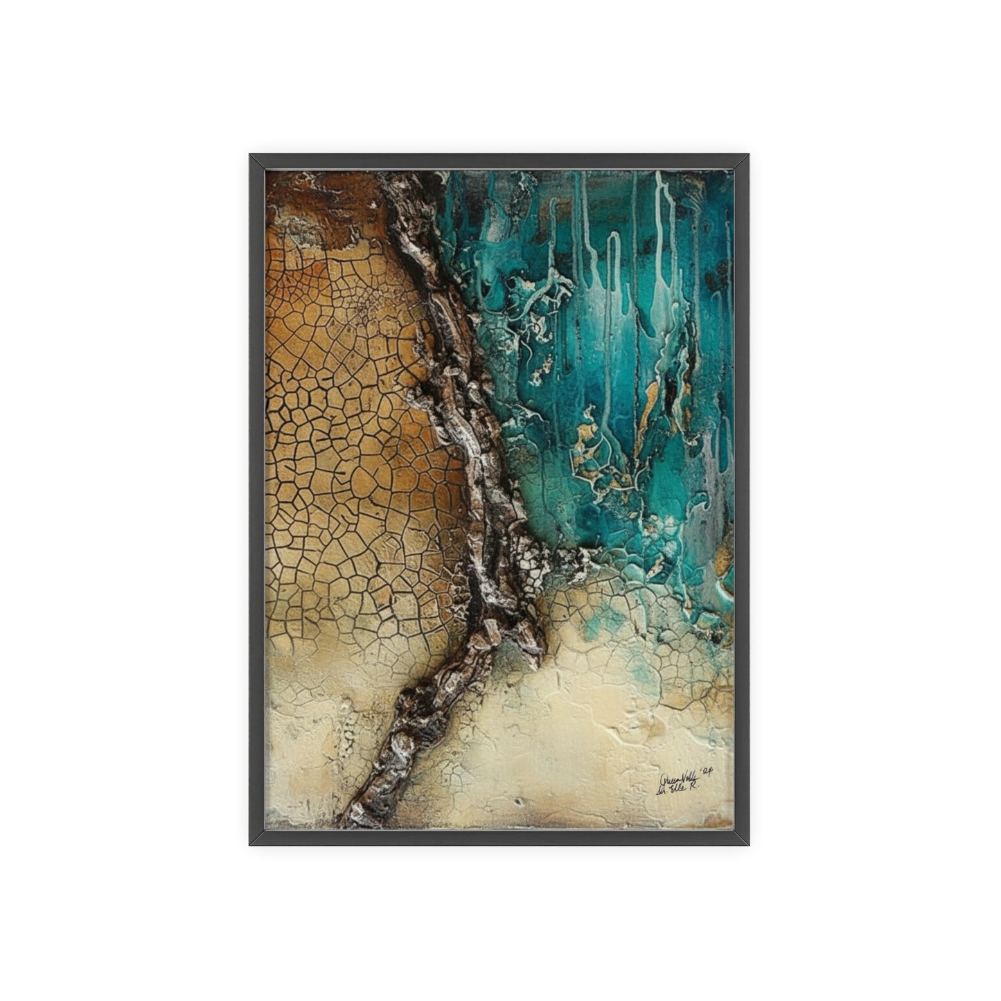 Rustic Framed Art Poster, Nature Inspired Wall Decor By QueenNoble