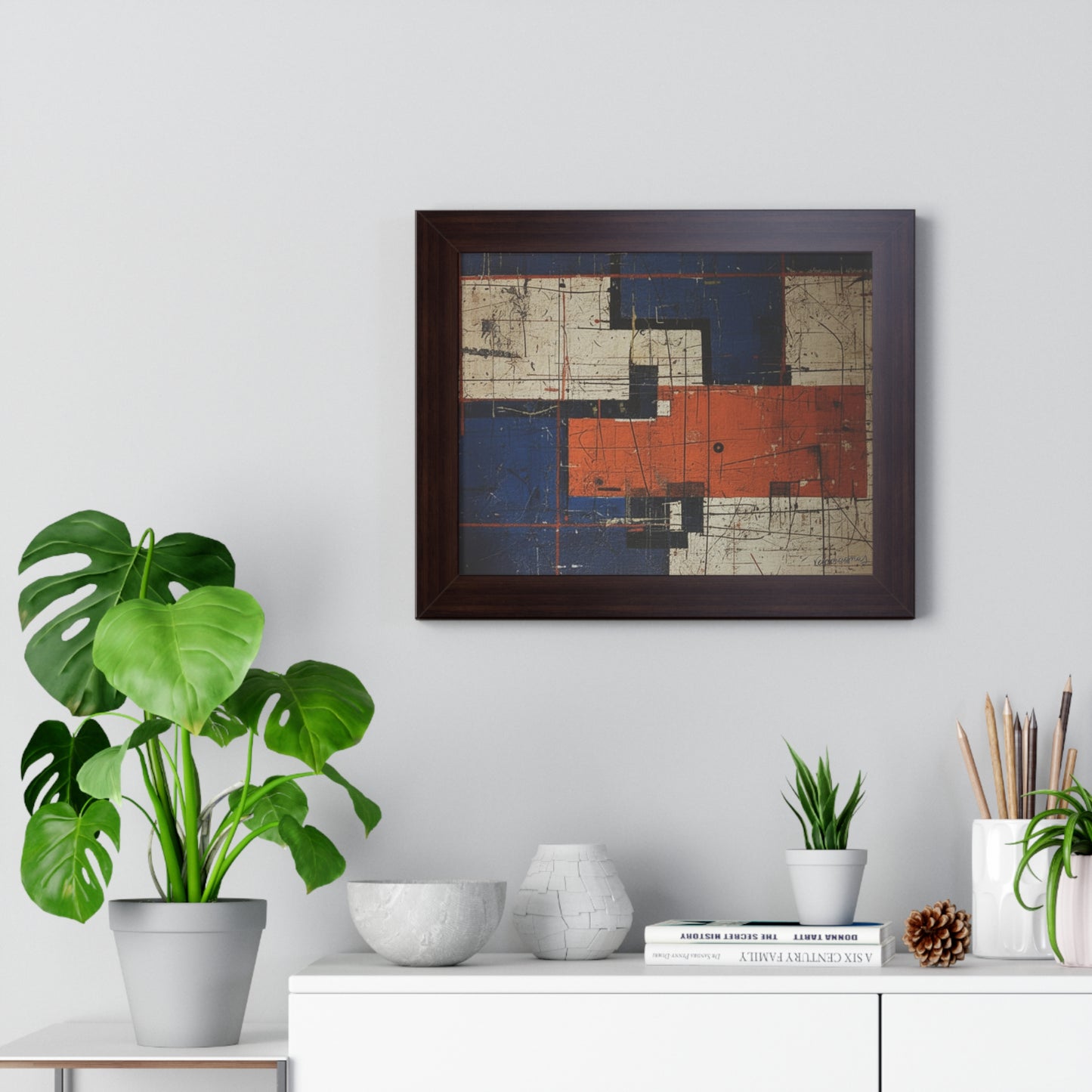 Abstract Geometric Wall Art Print, Modern Framed Poster By Vercmagnus