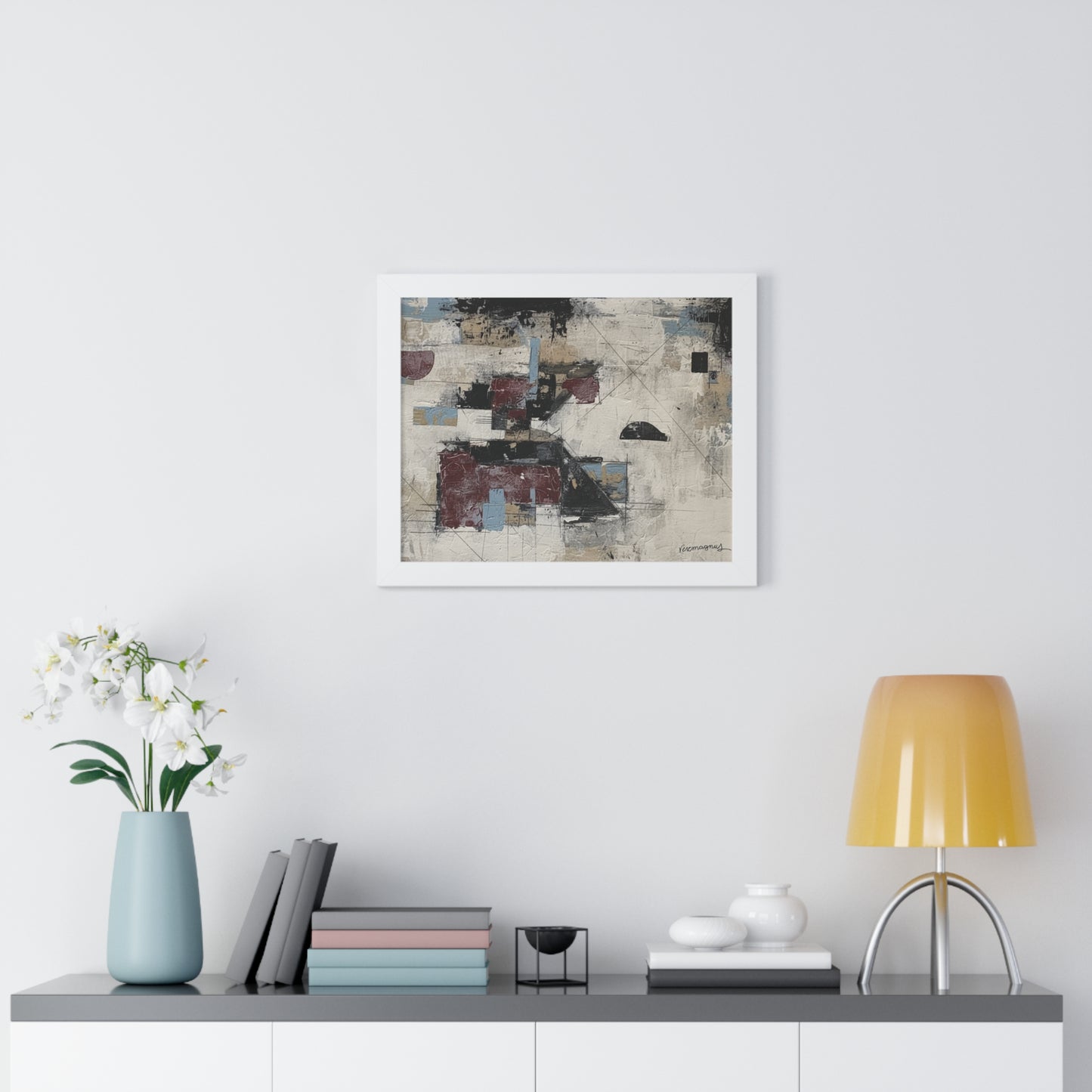Abstract Framed Poster, Modern Wall Art Print By Vercmagnus
