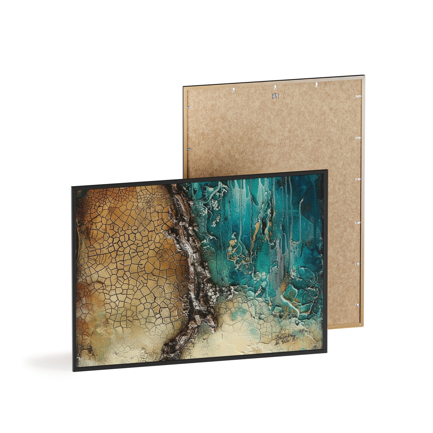 Rustic Framed Art Poster, Nature Inspired Wall Decor By QueenNoble