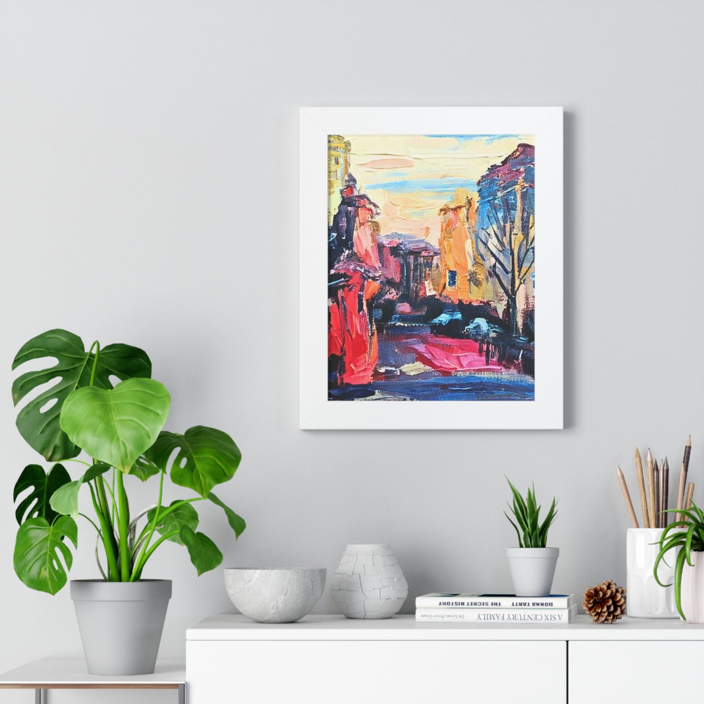 Framed Art Print - Colorful Landscape Wall Poste By Vercmagnus