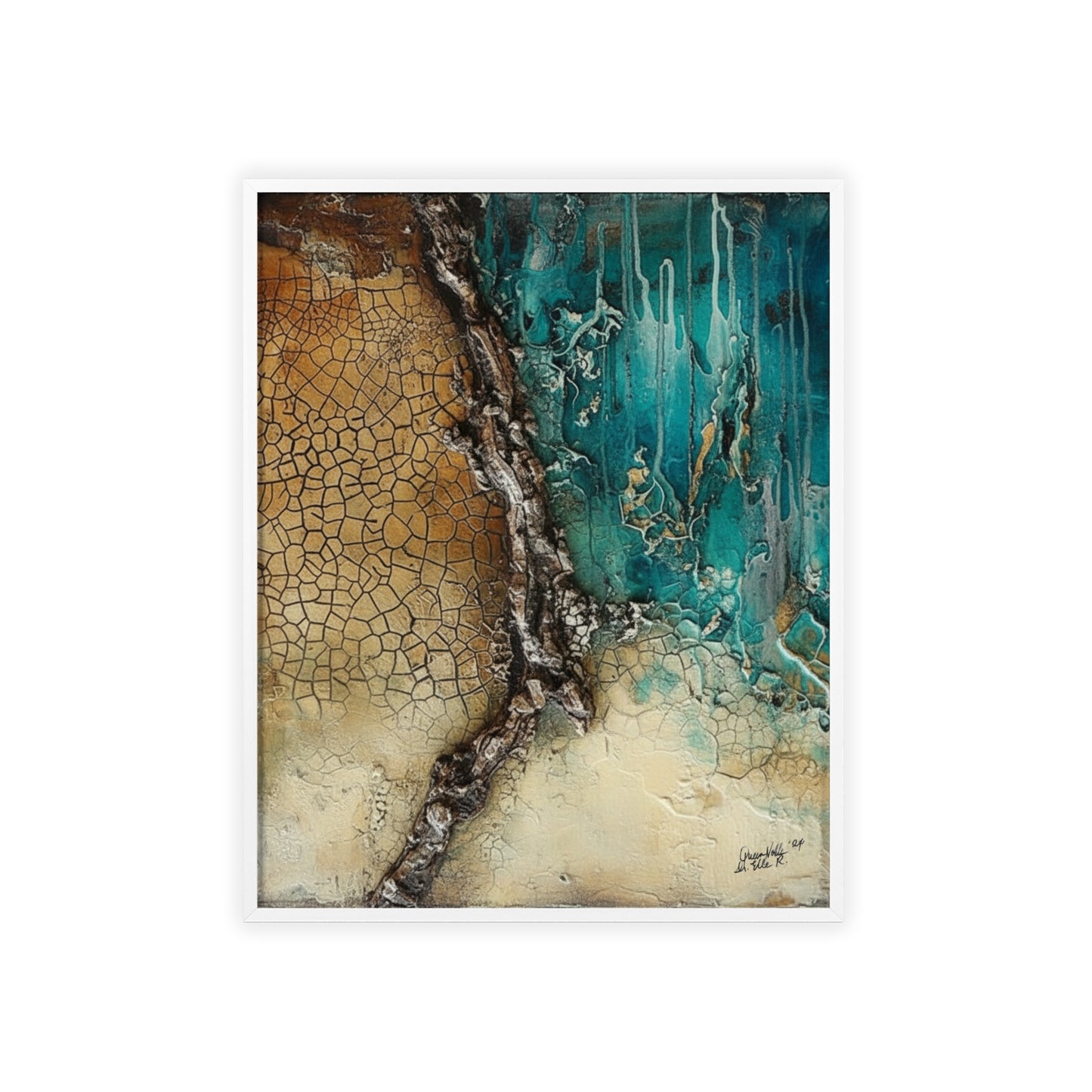 Rustic Framed Art Poster, Nature Inspired Wall Decor By QueenNoble