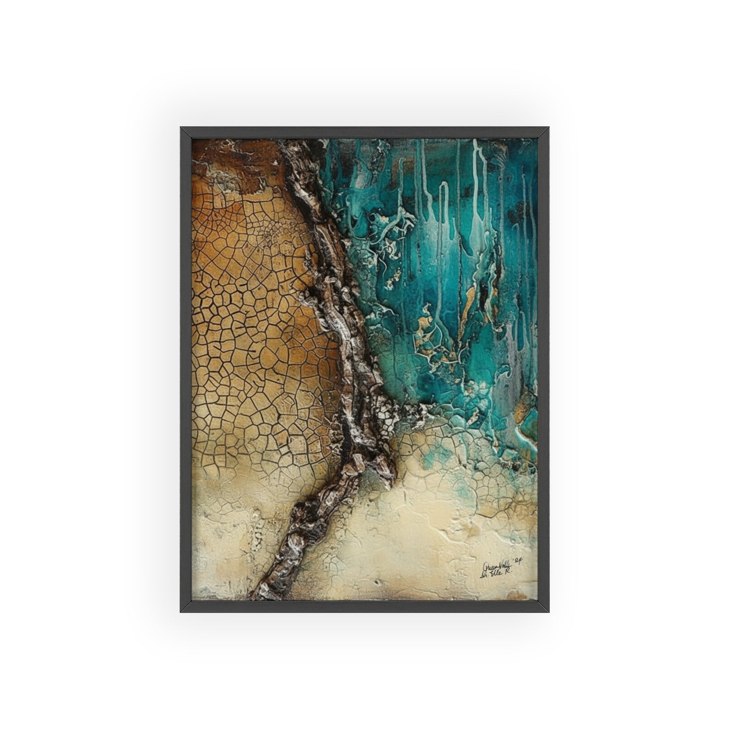 Rustic Framed Art Poster, Nature Inspired Wall Decor By QueenNoble