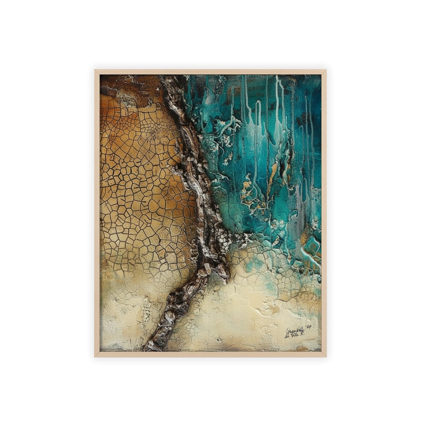 Rustic Framed Art Poster, Nature Inspired Wall Decor By QueenNoble