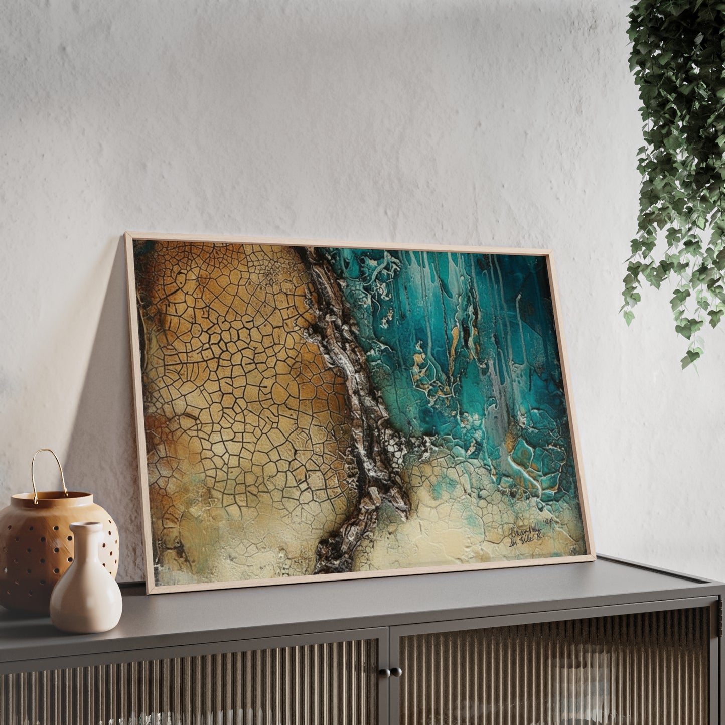 Rustic Framed Art Poster, Nature Inspired Wall Decor By QueenNoble