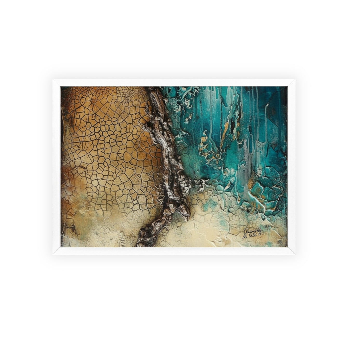 Rustic Framed Art Poster, Nature Inspired Wall Decor By QueenNoble