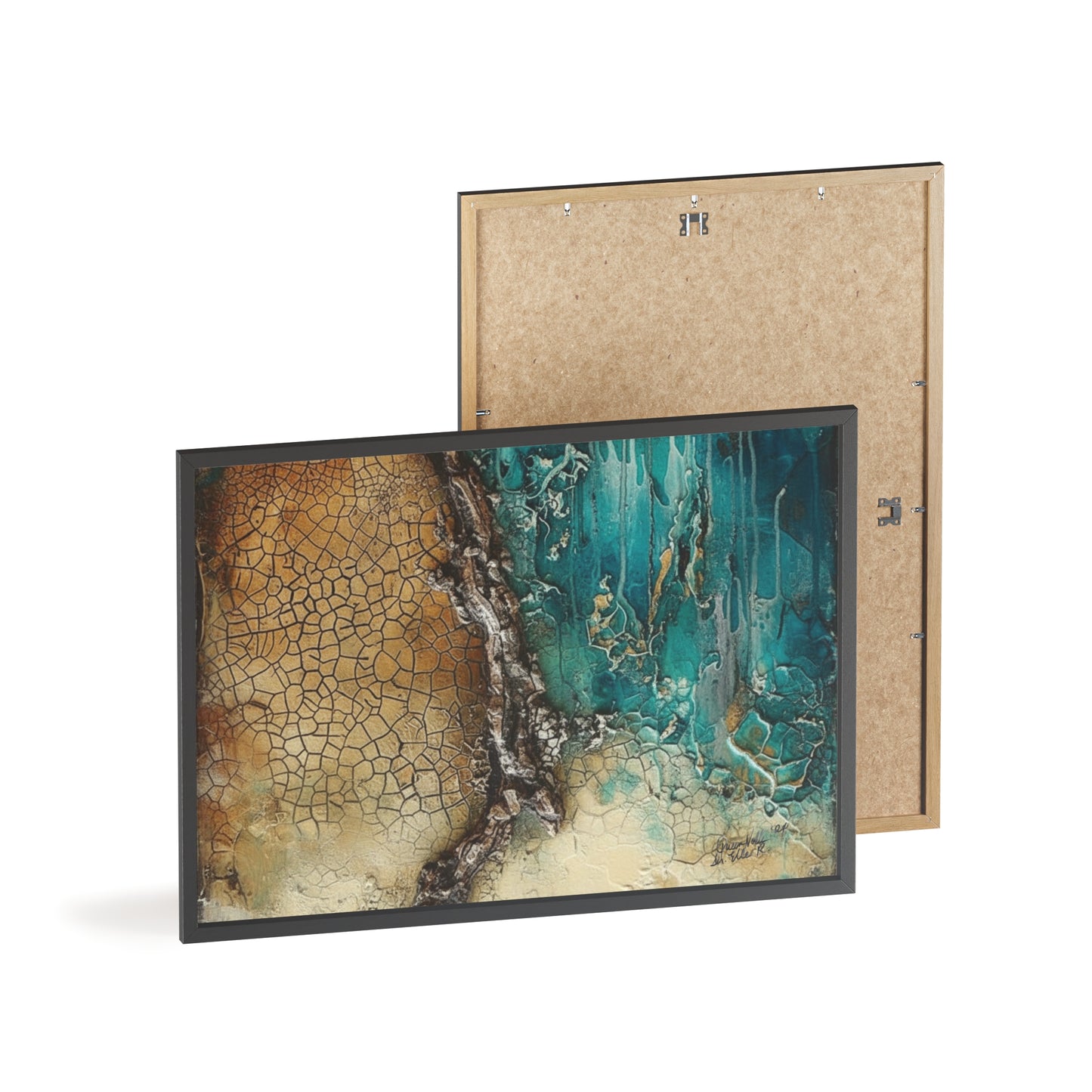Rustic Framed Art Poster, Nature Inspired Wall Decor By QueenNoble