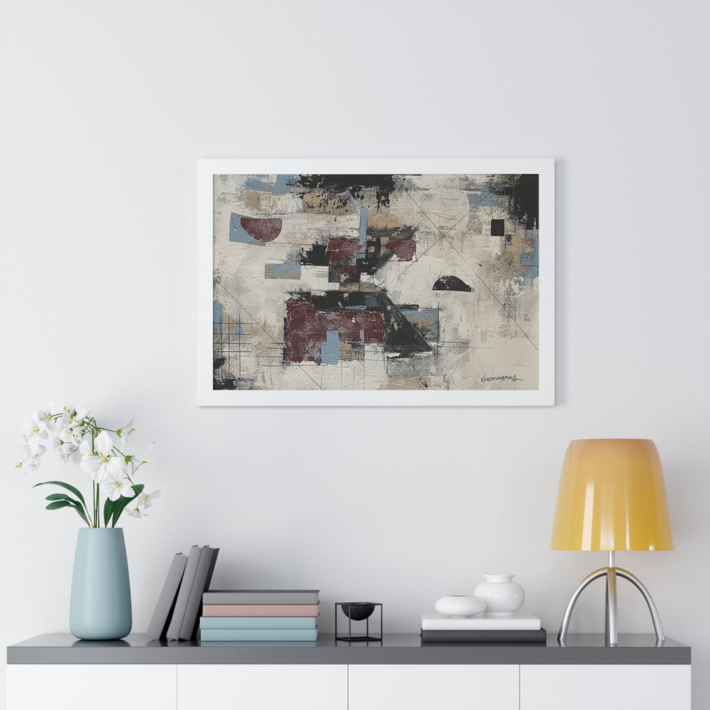 Abstract Framed Poster, Modern Wall Art Print By Vercmagnus