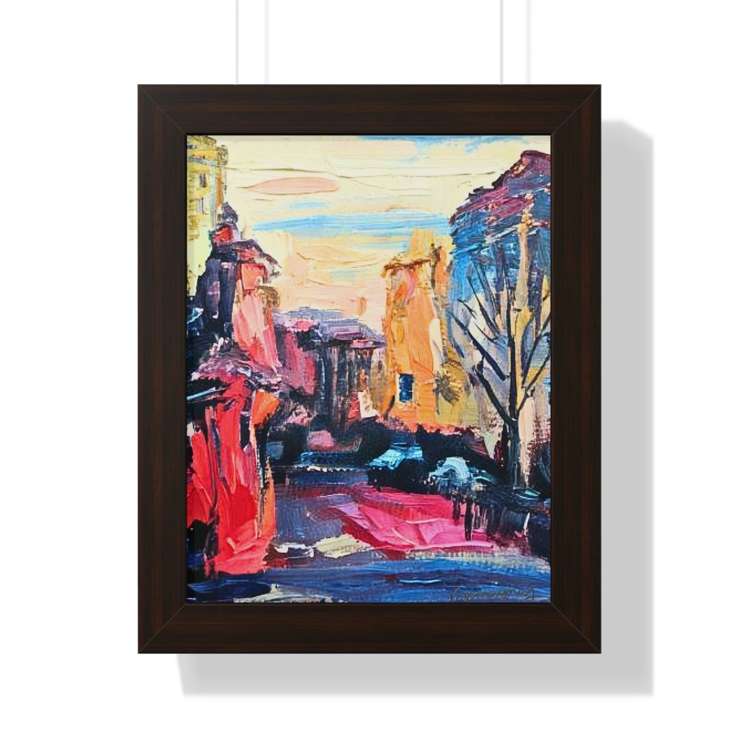 Framed Art Print - Colorful Landscape Wall Poste By Vercmagnus