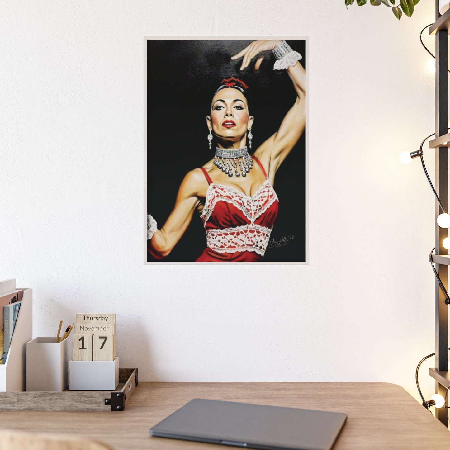 Flamenco Wall Art Framed Print, Dance Themed Decor By QueenNoble