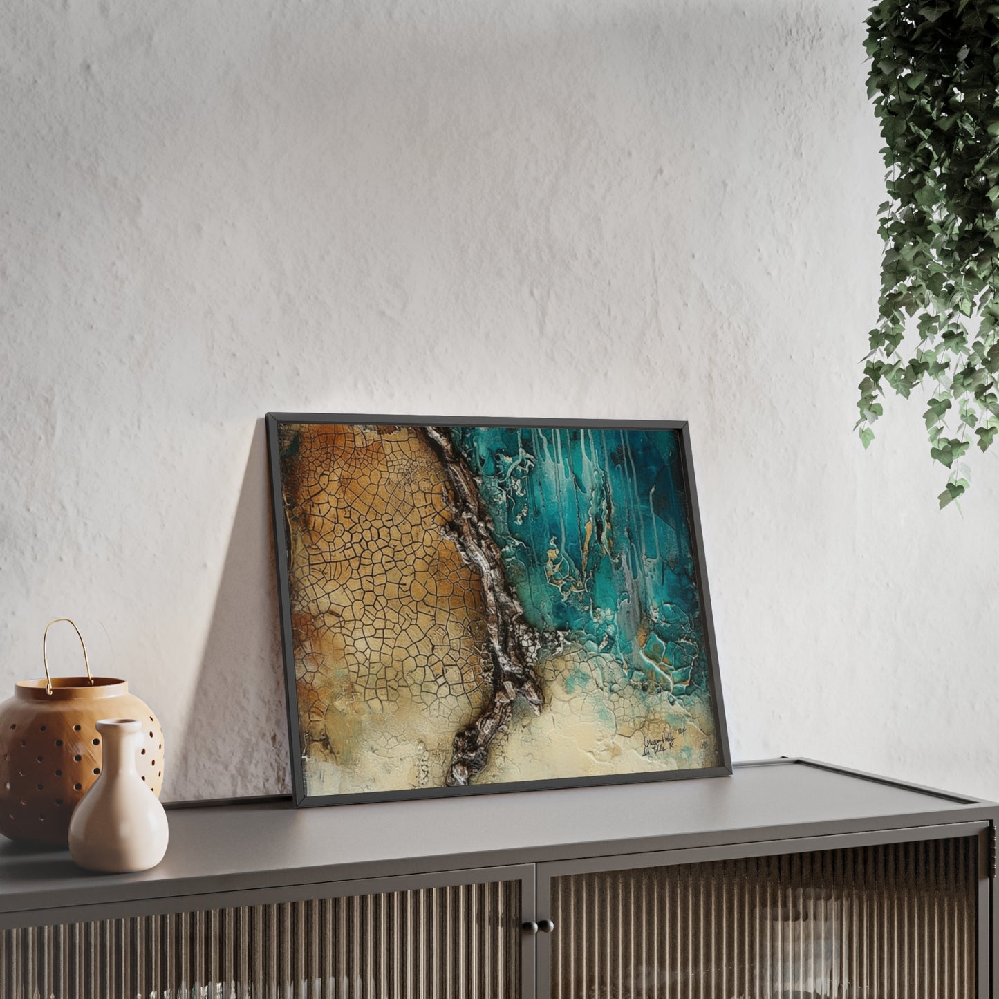 Rustic Framed Art Poster, Nature Inspired Wall Decor By QueenNoble