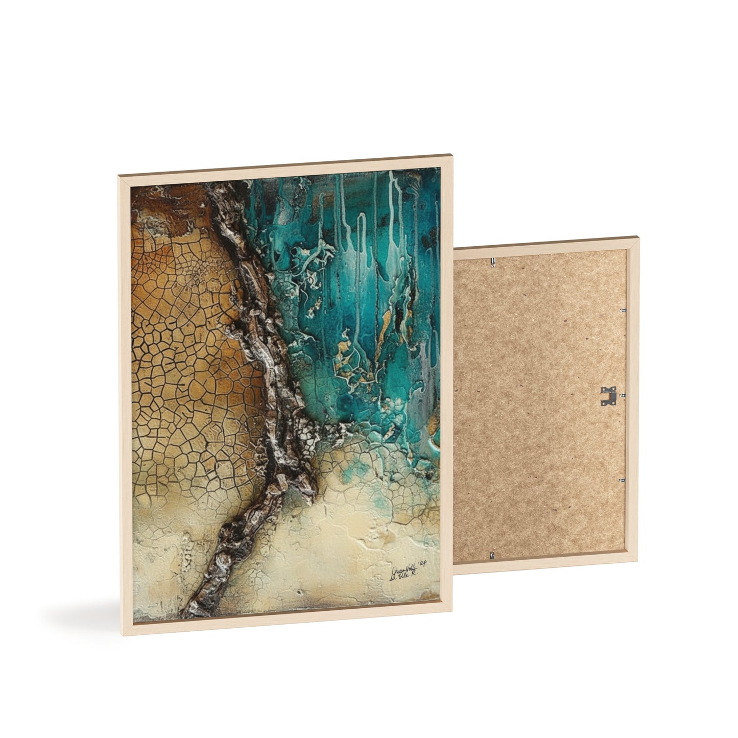 Rustic Framed Art Poster, Nature Inspired Wall Decor By QueenNoble