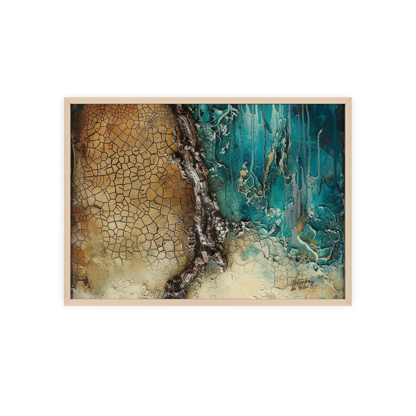 Rustic Framed Art Poster, Nature Inspired Wall Decor By QueenNoble