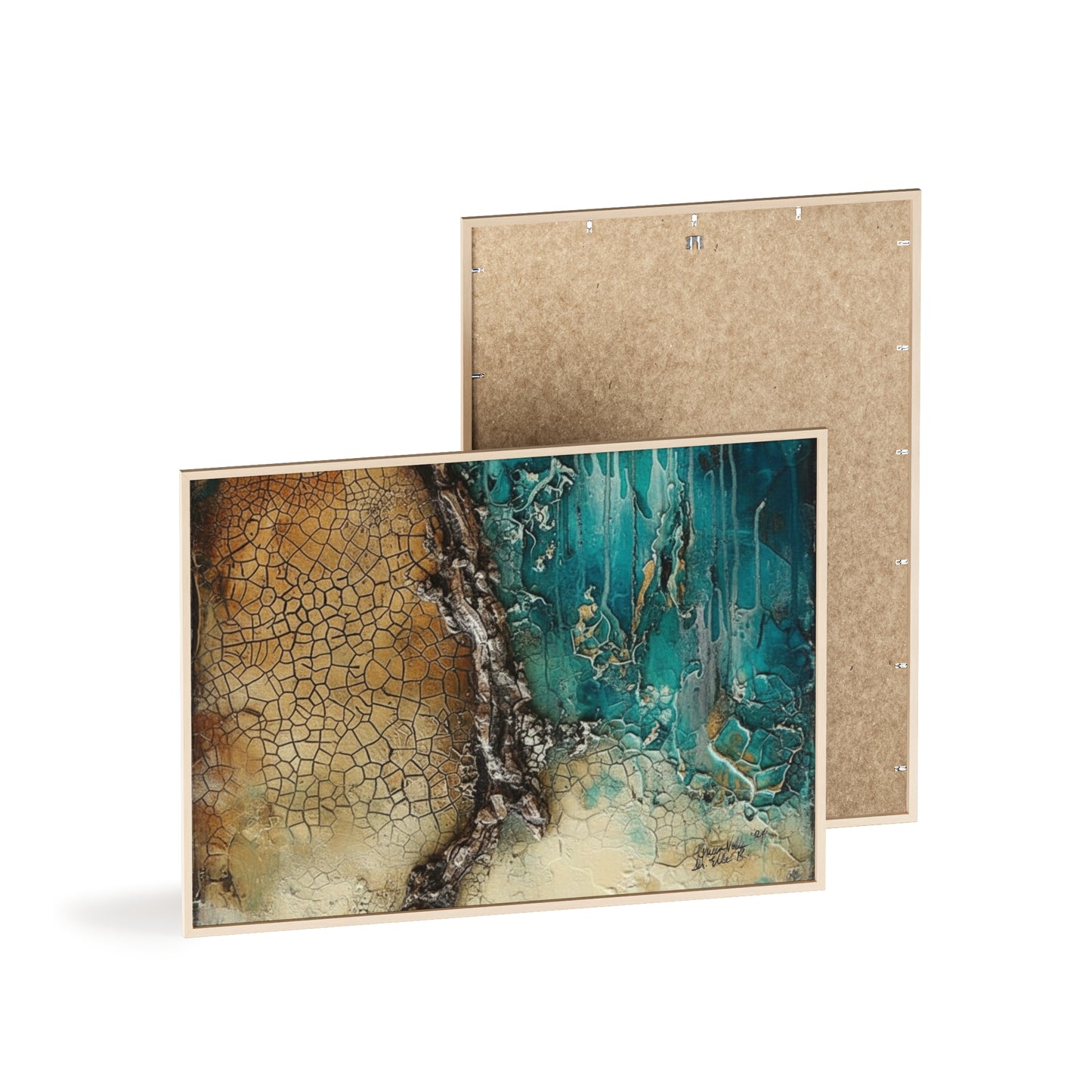 Rustic Framed Art Poster, Nature Inspired Wall Decor By QueenNoble