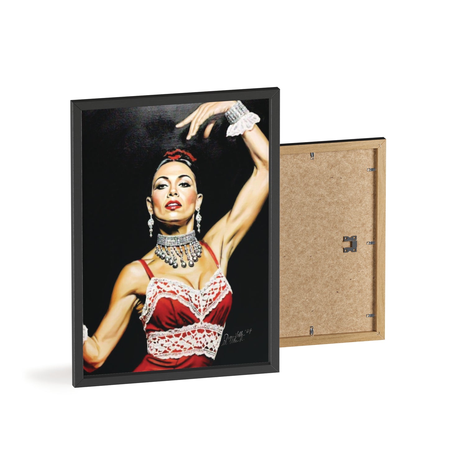 Flamenco Wall Art Framed Print, Dance Themed Decor By QueenNoble