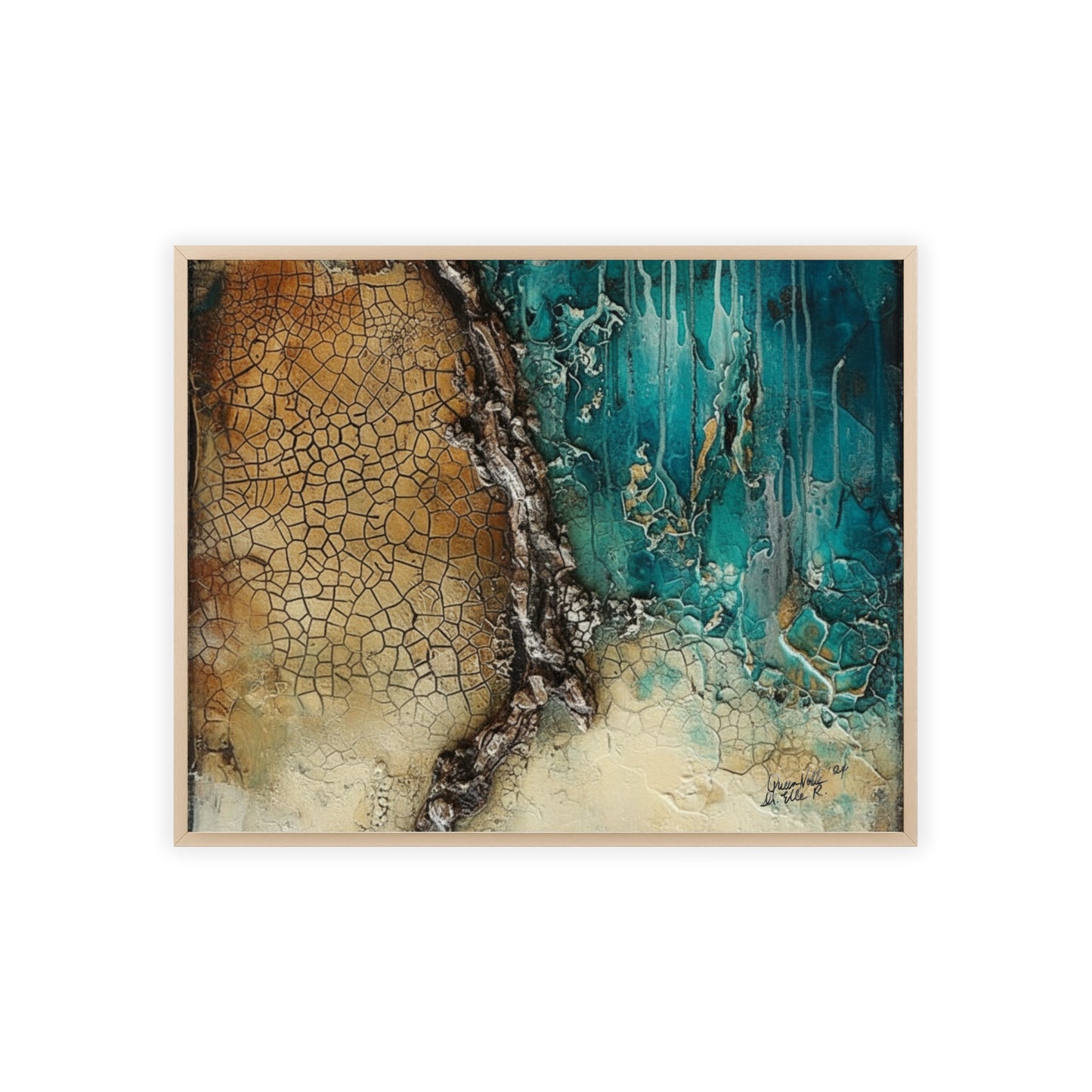 Rustic Framed Art Poster, Nature Inspired Wall Decor By QueenNoble