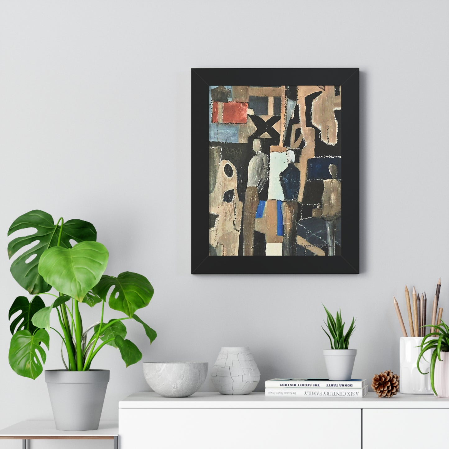 Modern Framed Vertical Poster, Wall Art Print Fashion Style By Vercmagnus