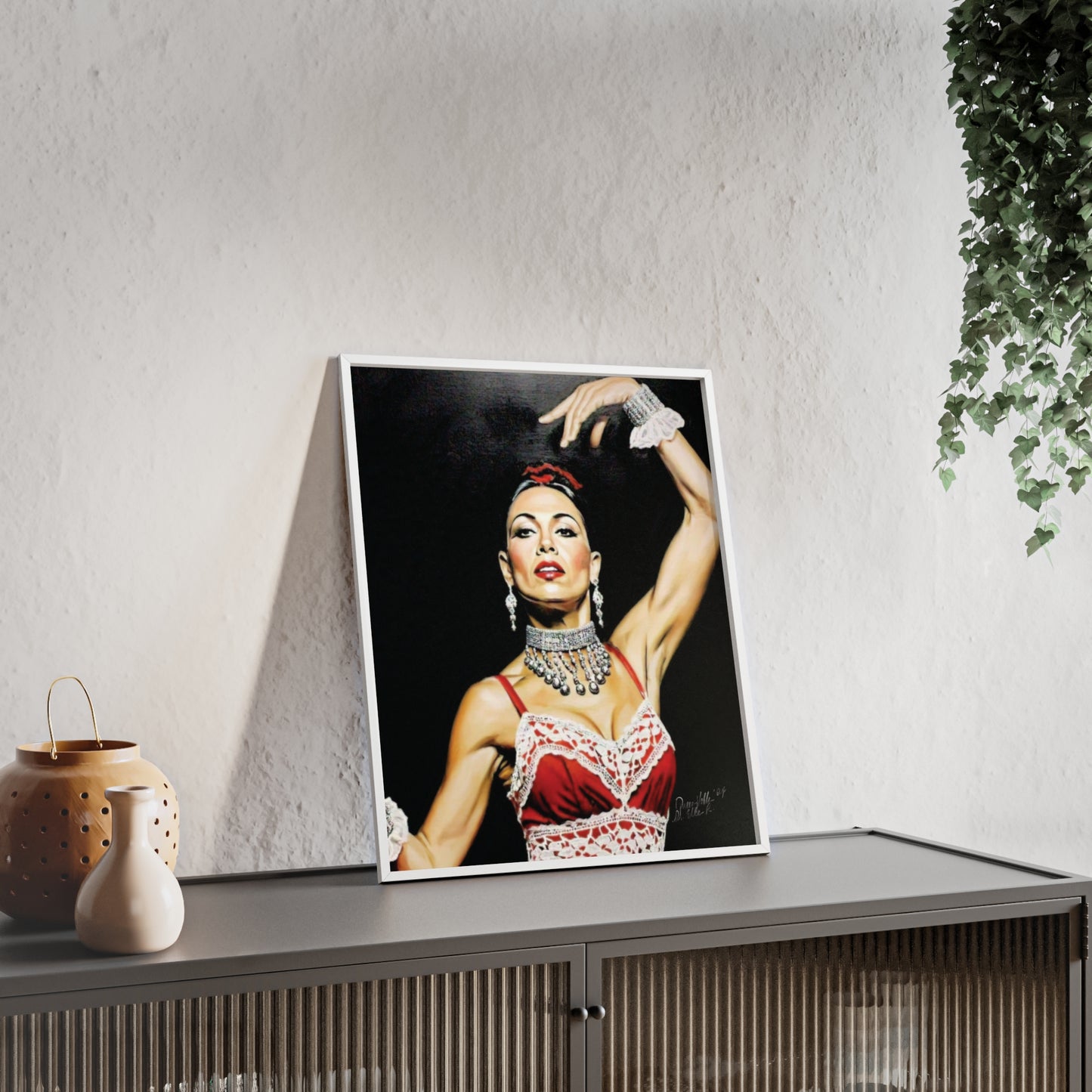 Flamenco Wall Art Framed Print, Dance Themed Decor By QueenNoble