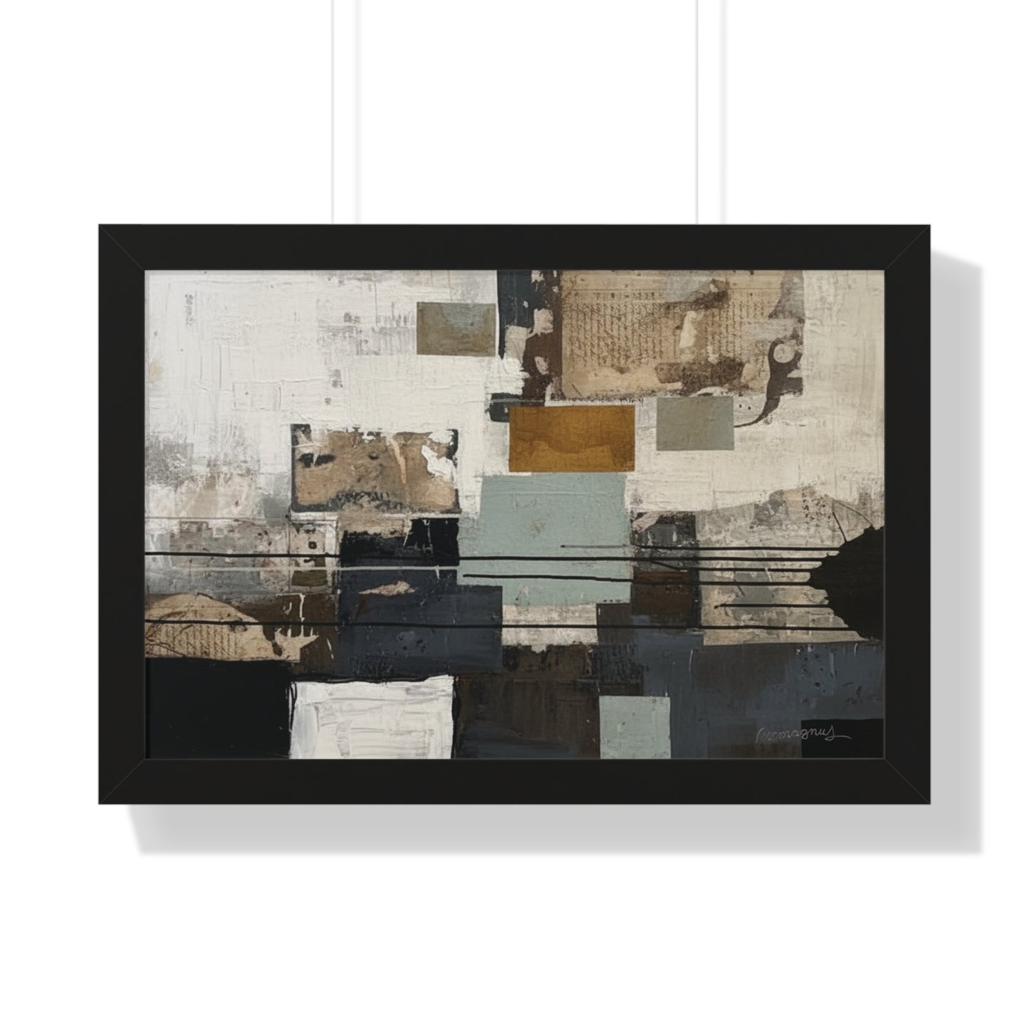 Modern Abstract Framed Poster, Minimalist Wall Art, By Vercmagnus