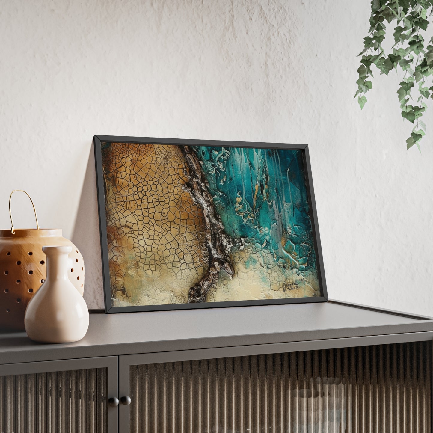 Rustic Framed Art Poster, Nature Inspired Wall Decor By QueenNoble