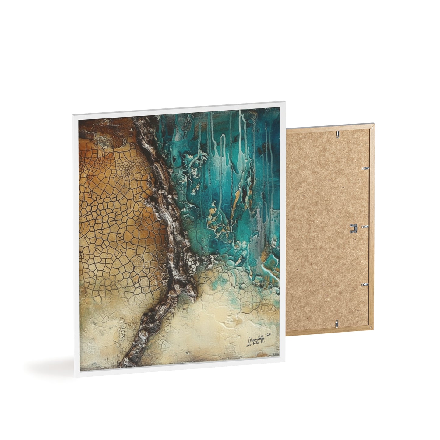 Rustic Framed Art Poster, Nature Inspired Wall Decor By QueenNoble