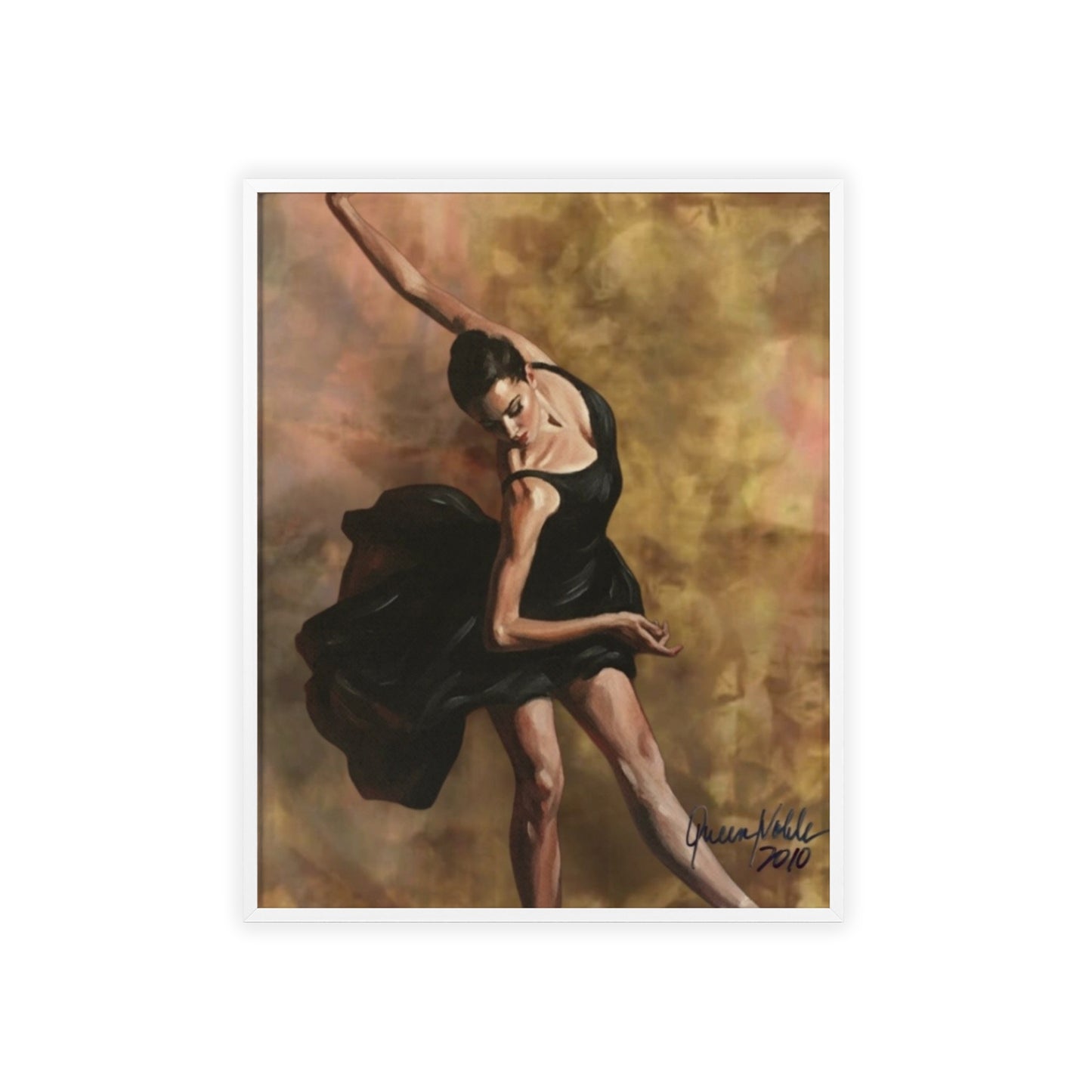 Elegant Ballet Poster with Wooden Frame, Wall Art By QueenNoble