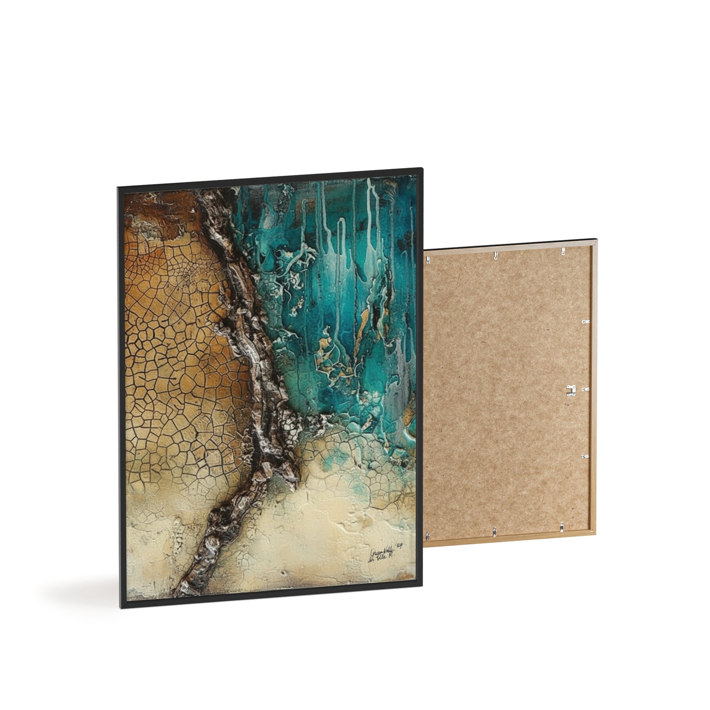 Rustic Framed Art Poster, Nature Inspired Wall Decor By QueenNoble