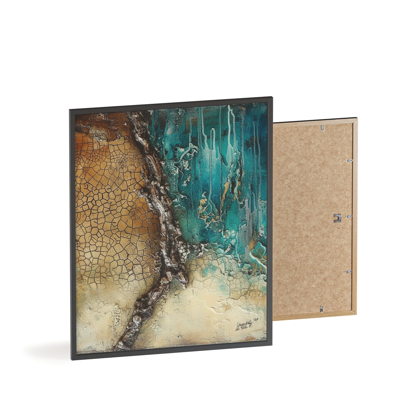Rustic Framed Art Poster, Nature Inspired Wall Decor By QueenNoble