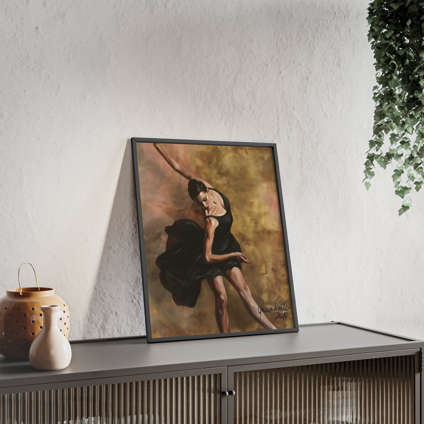 Elegant Ballet Poster with Wooden Frame, Wall Art By QueenNoble