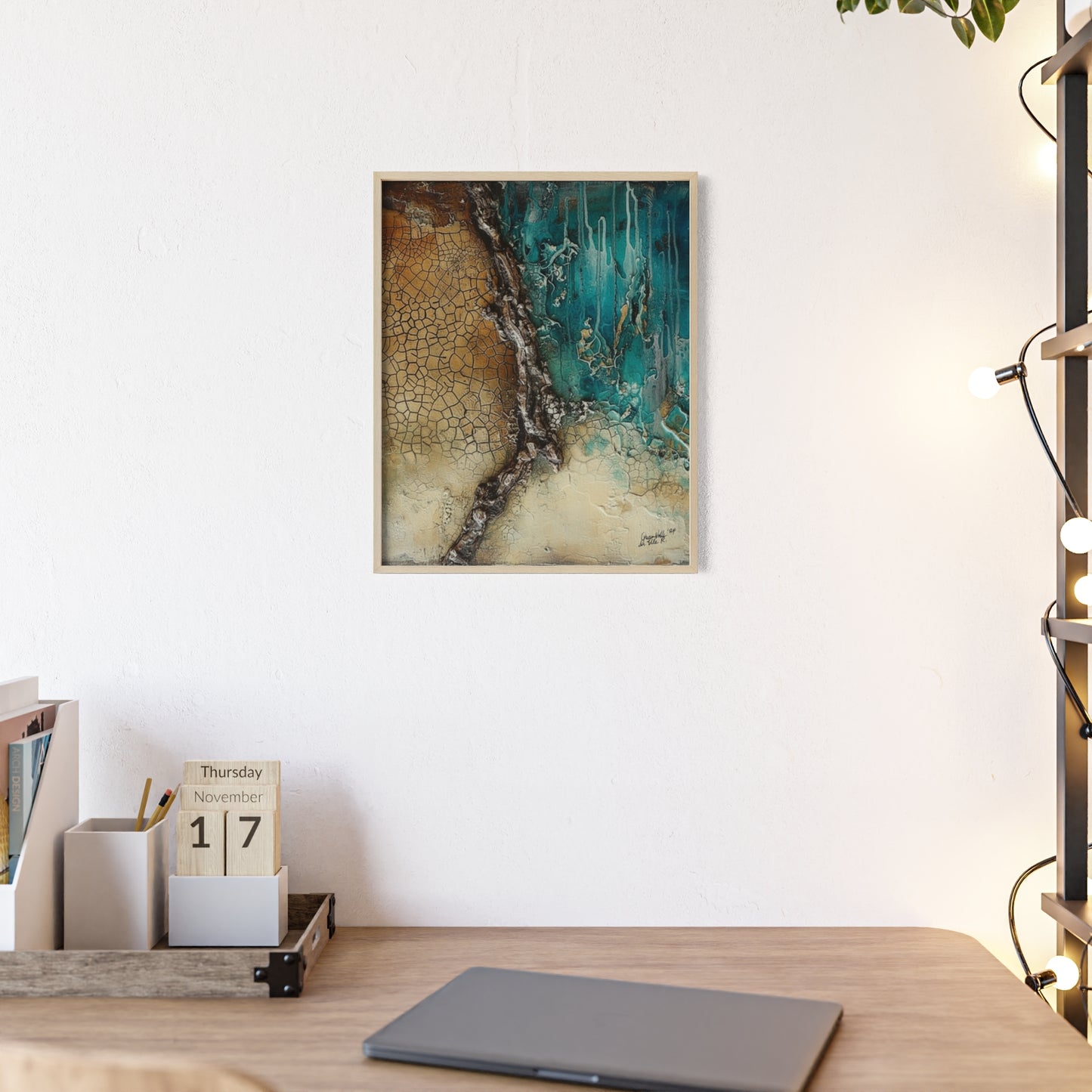 Rustic Framed Art Poster, Nature Inspired Wall Decor By QueenNoble