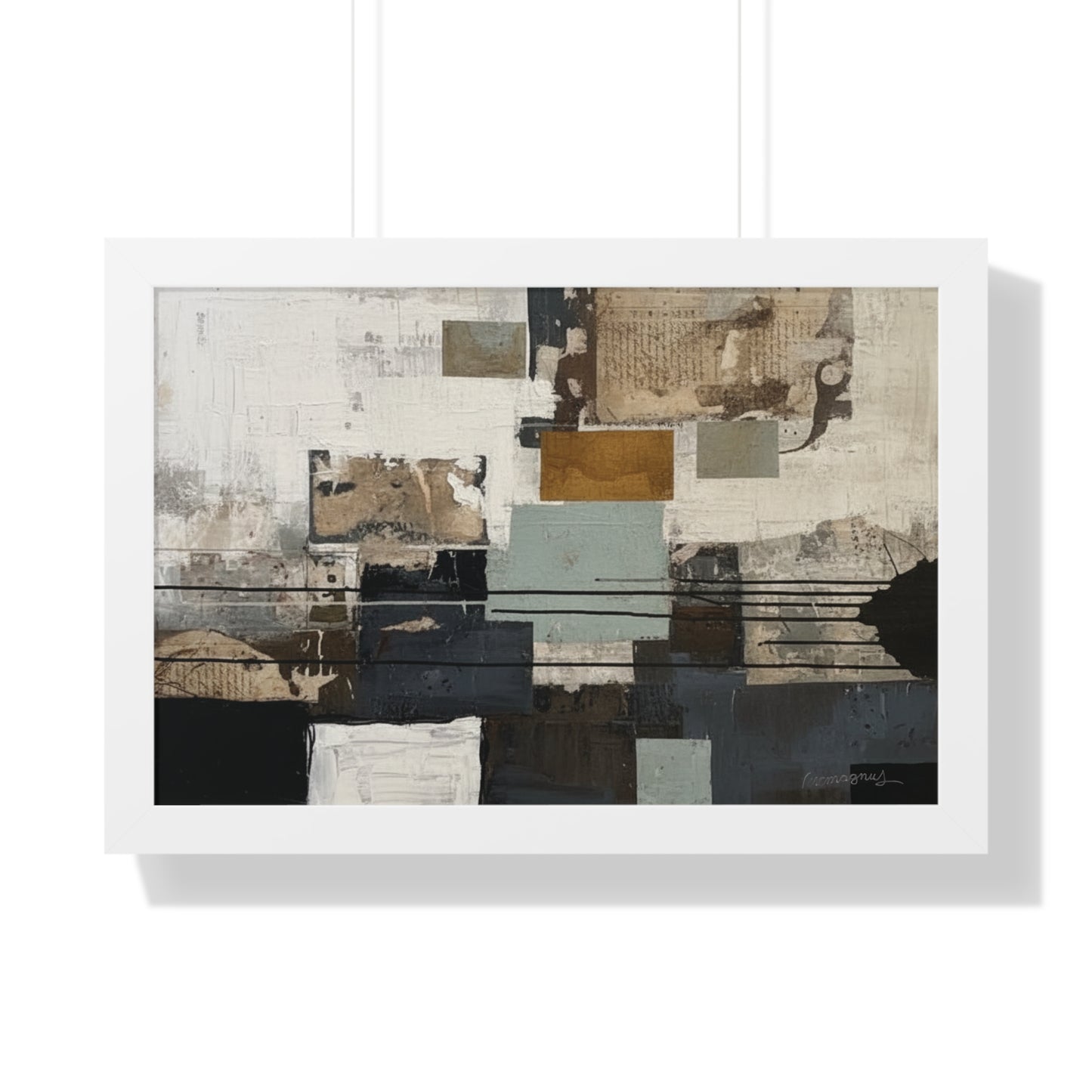 Modern Abstract Framed Poster, Minimalist Wall Art, By Vercmagnus