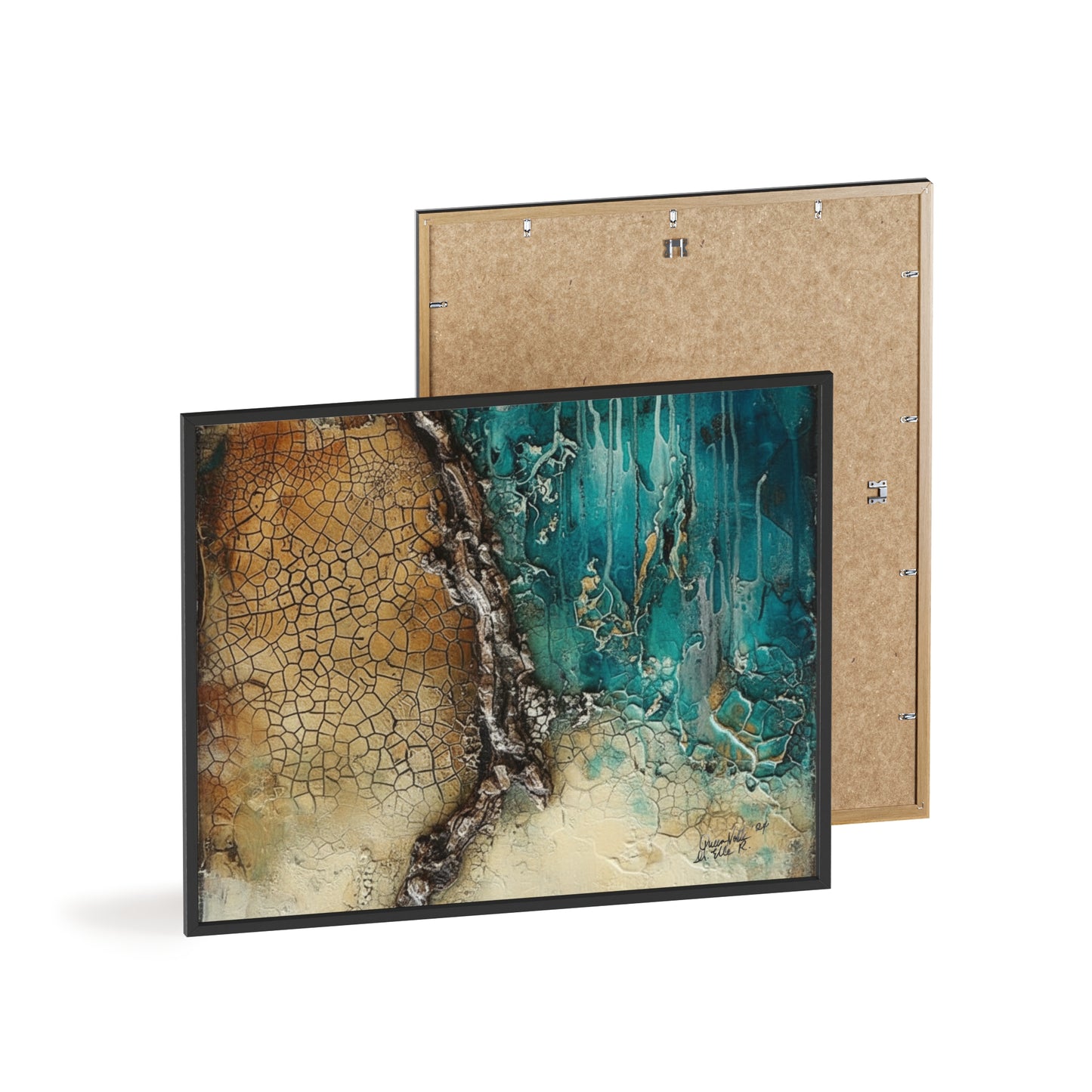 Rustic Framed Art Poster, Nature Inspired Wall Decor By QueenNoble