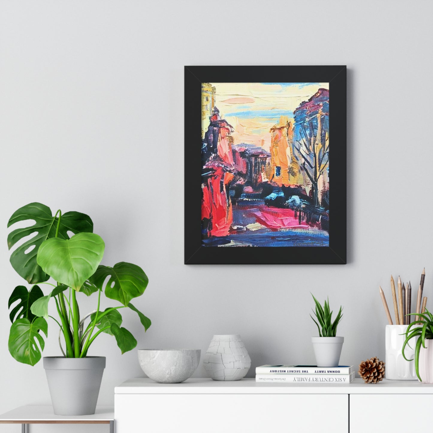 Framed Art Print - Colorful Landscape Wall Poste By Vercmagnus