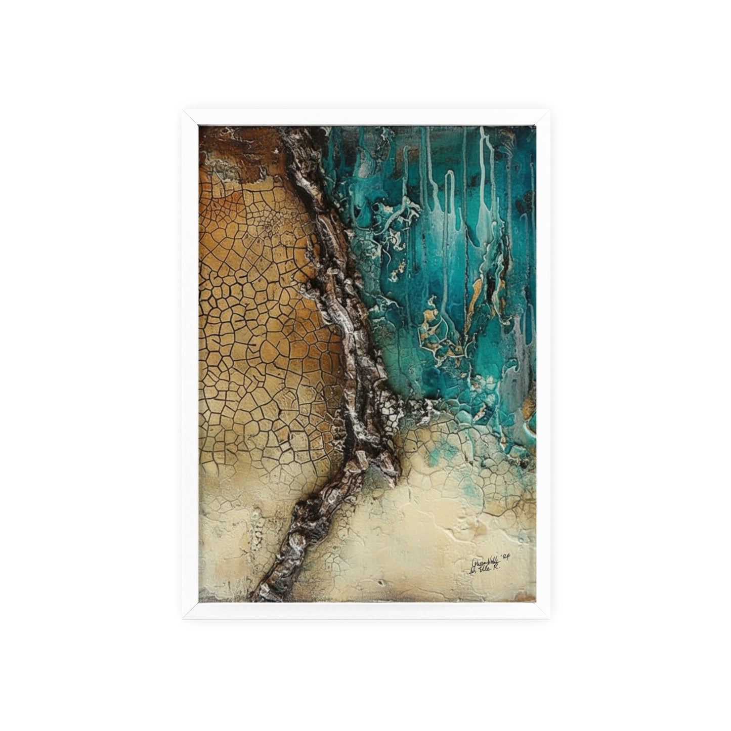 Rustic Framed Art Poster, Nature Inspired Wall Decor By QueenNoble