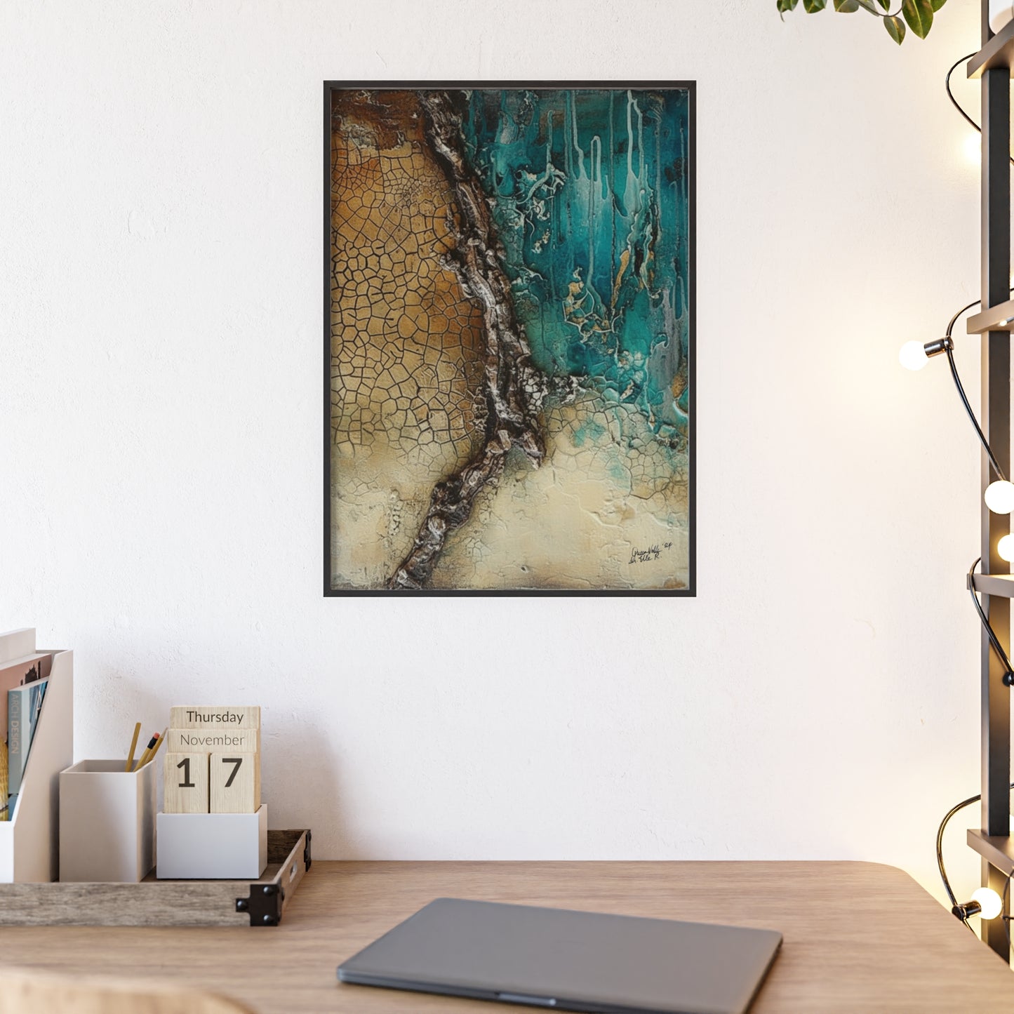 Rustic Framed Art Poster, Nature Inspired Wall Decor By QueenNoble