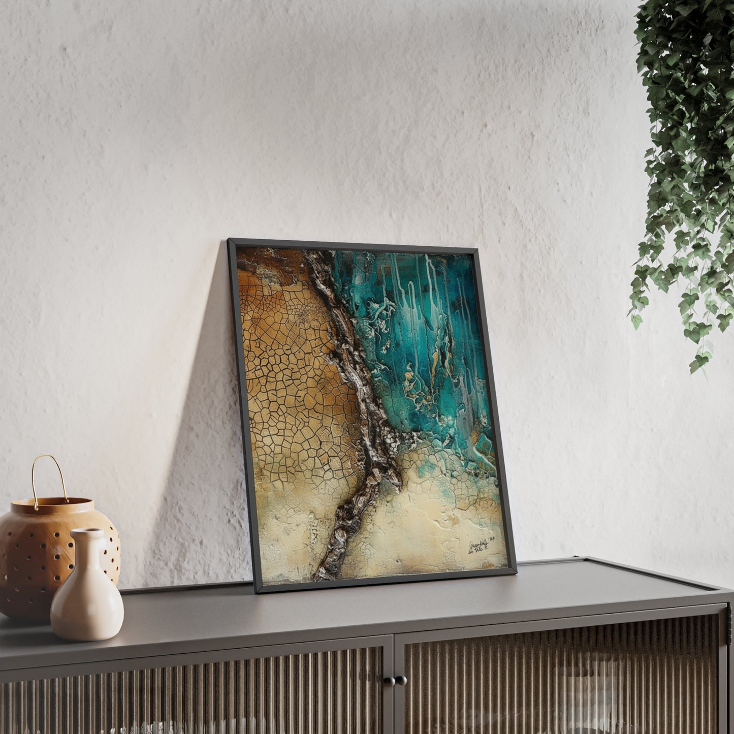 Rustic Framed Art Poster, Nature Inspired Wall Decor By QueenNoble