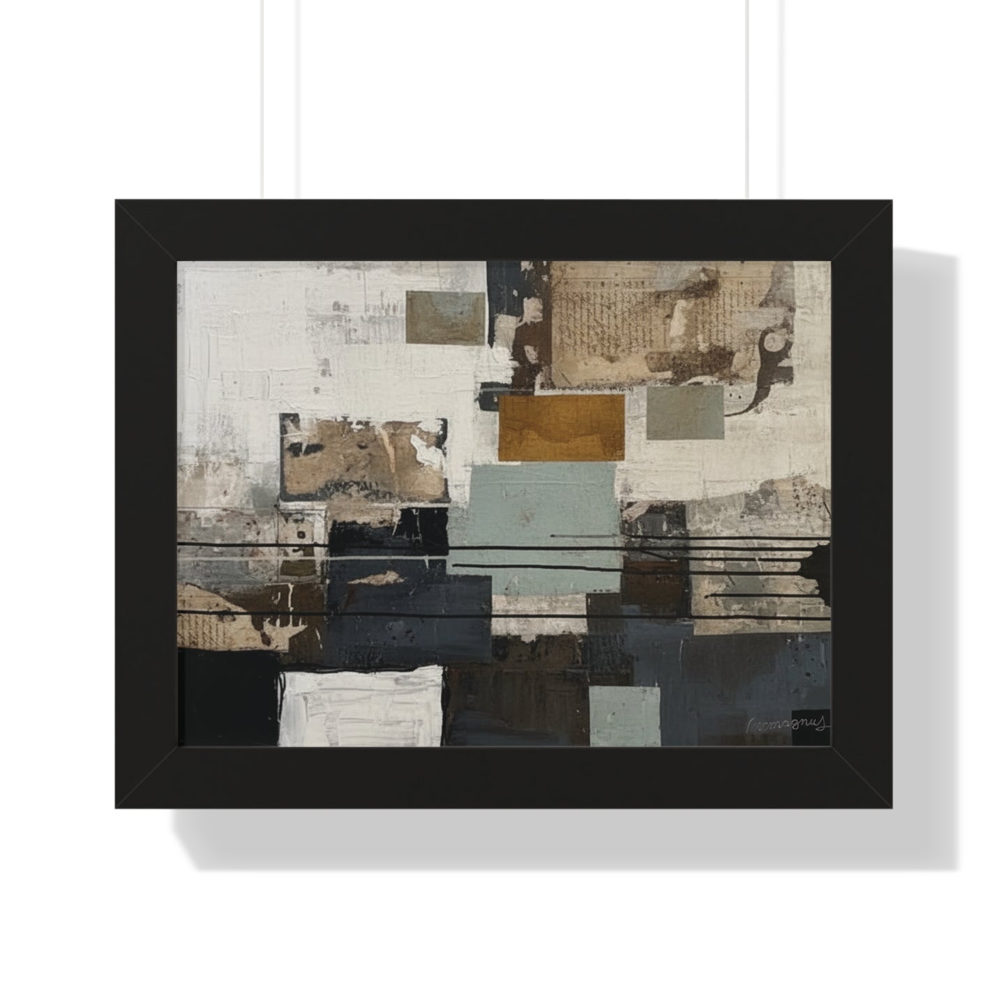 Modern Abstract Framed Poster, Minimalist Wall Art, By Vercmagnus