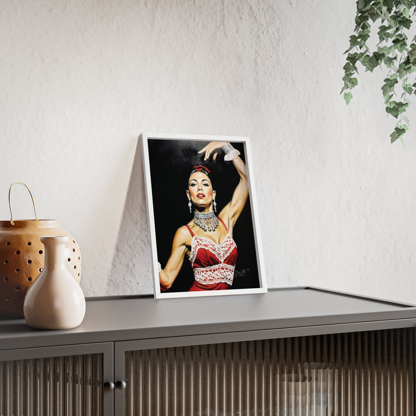 Flamenco Wall Art Framed Print, Dance Themed Decor By QueenNoble