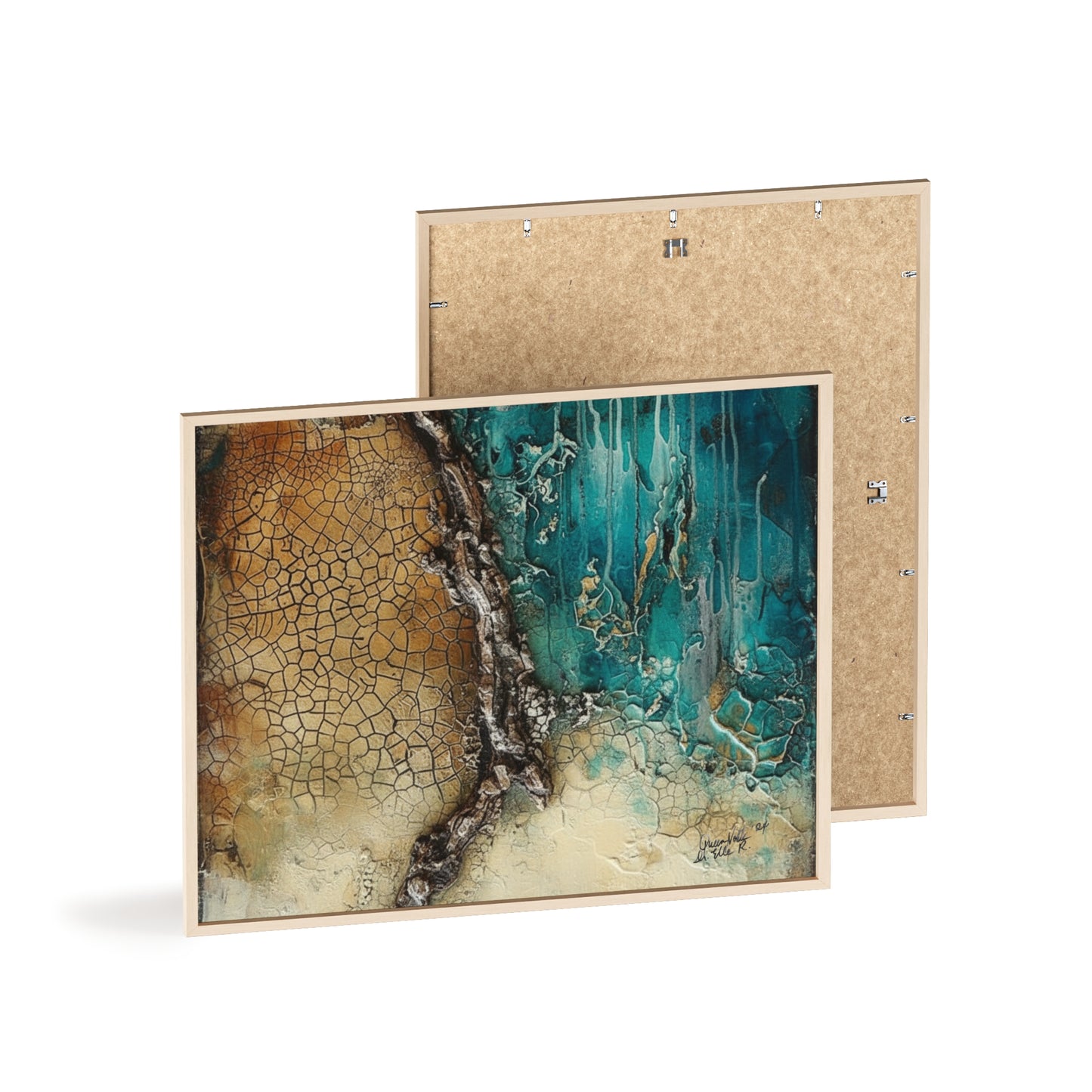 Rustic Framed Art Poster, Nature Inspired Wall Decor By QueenNoble