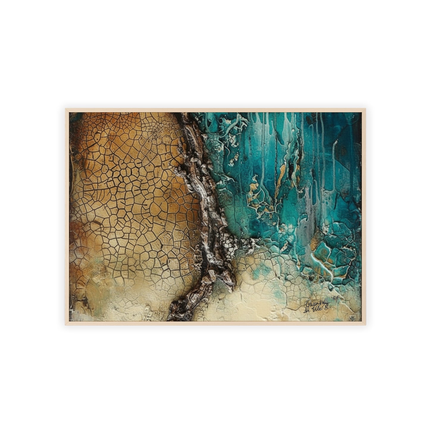 Rustic Framed Art Poster, Nature Inspired Wall Decor By QueenNoble