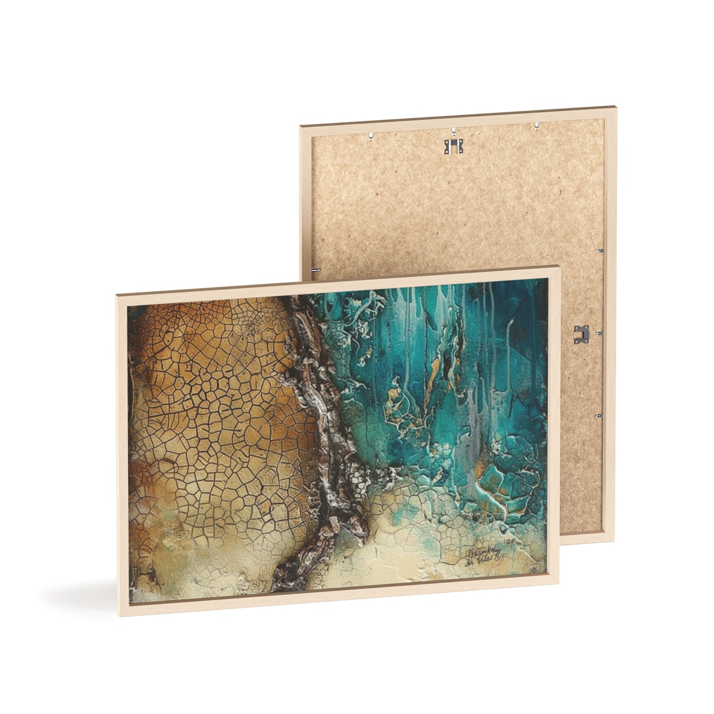 Rustic Framed Art Poster, Nature Inspired Wall Decor By QueenNoble