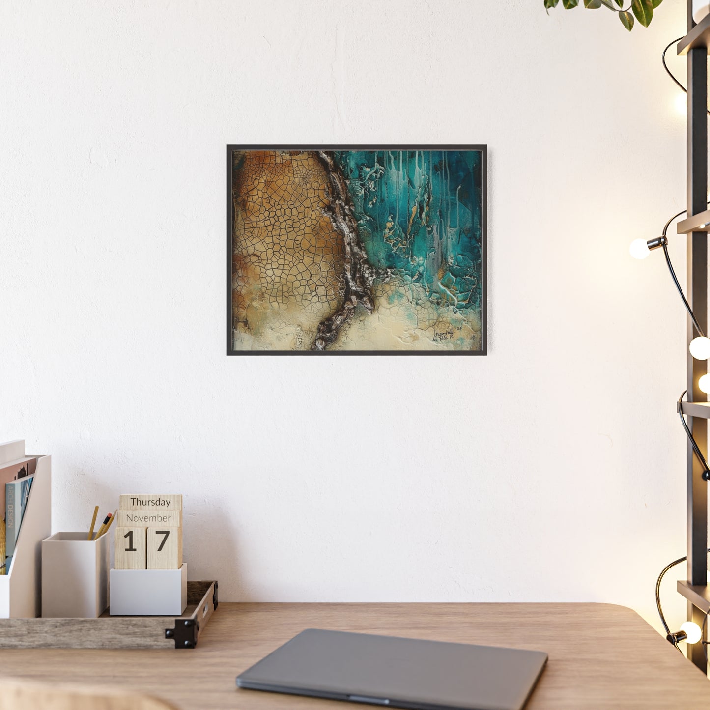 Rustic Framed Art Poster, Nature Inspired Wall Decor By QueenNoble