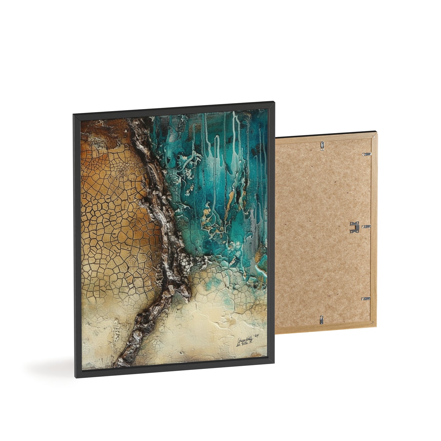 Rustic Framed Art Poster, Nature Inspired Wall Decor By QueenNoble