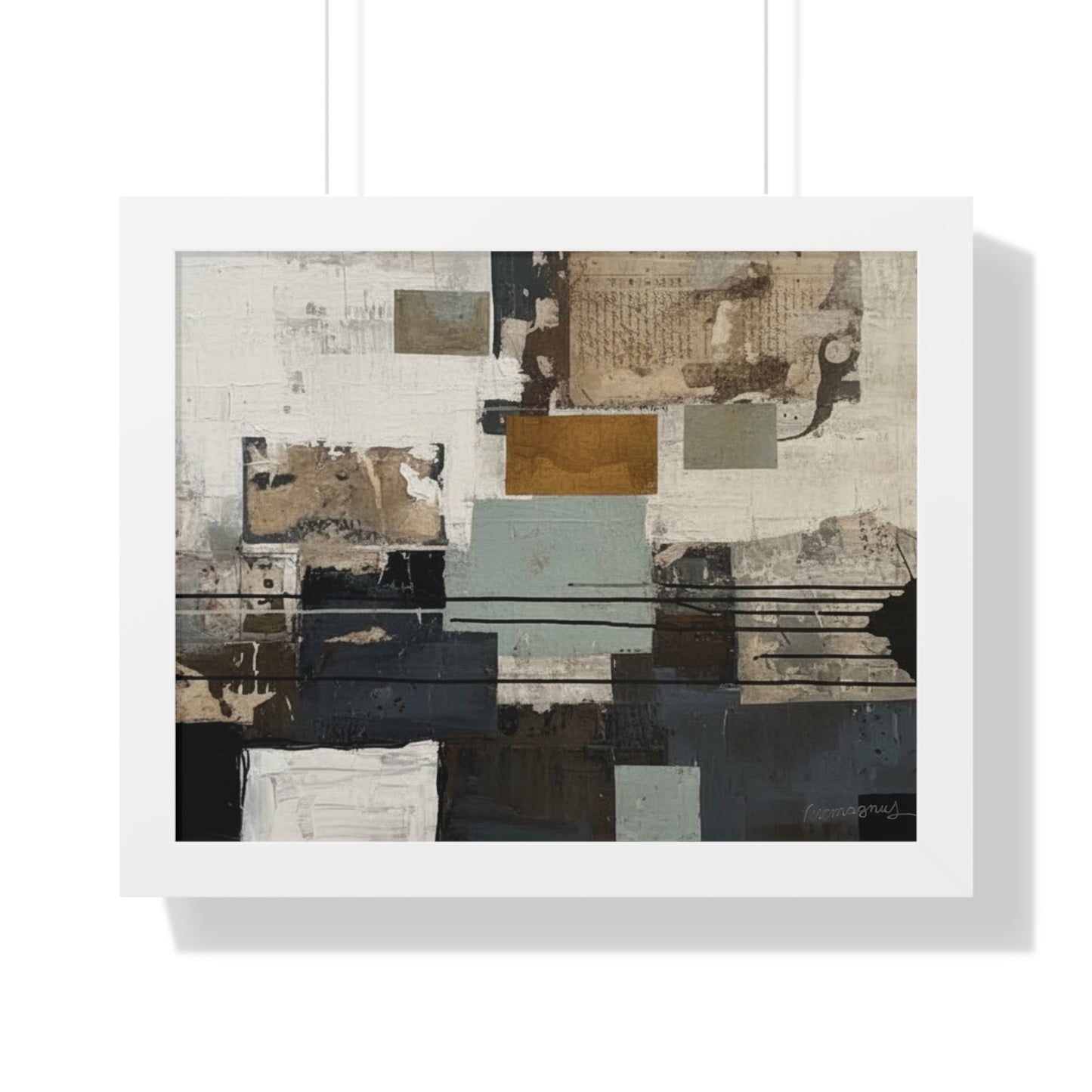 Modern Abstract Framed Poster, Minimalist Wall Art, By Vercmagnus