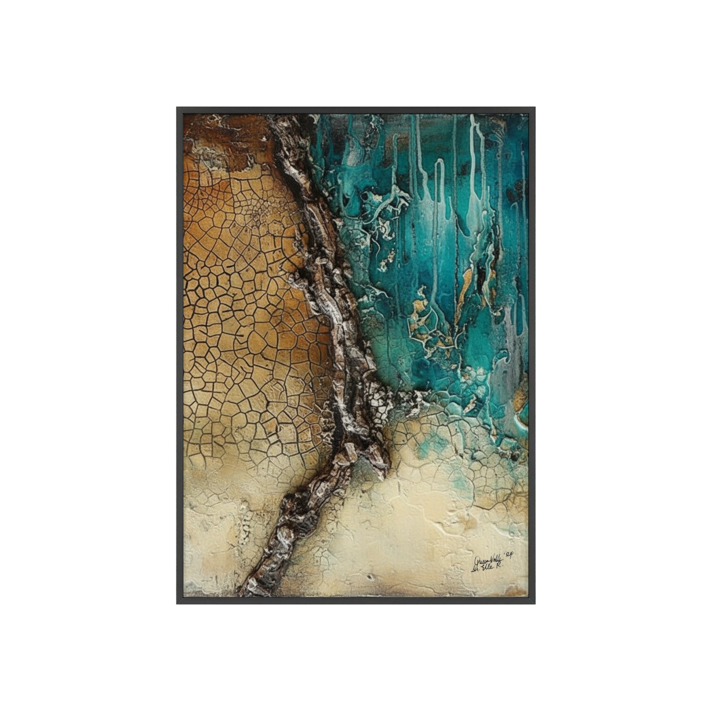 Rustic Framed Art Poster, Nature Inspired Wall Decor By QueenNoble